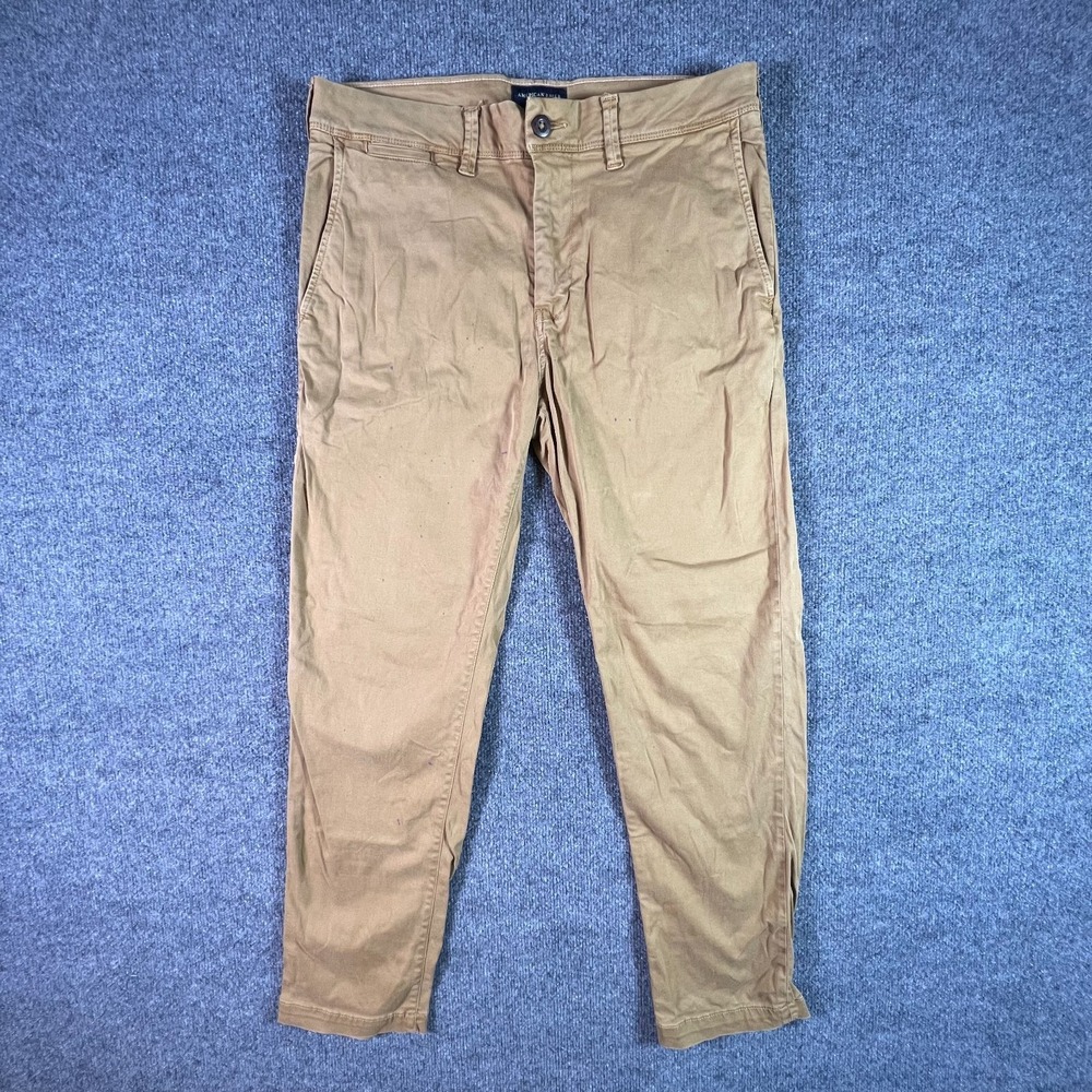 American Eagle Outfitters Extreme Flex Chino Pant Men's 32x30 Brown Straight-Leg